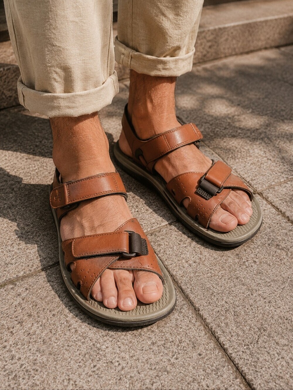 Frye Riverton Leather Sandals Size 8